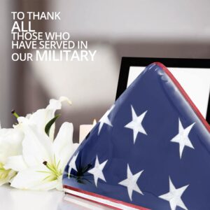 Anley Vinyl Memorial Flag Display Bag with Zipper - Easy Storage and Lightweight - American Veteran USA 5' x9.5' Folded Flags Plastic Bags