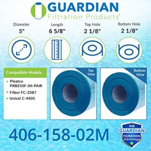 Guardian Filtration Products Spa Filter Cartridge 406-158-02M Two-Pack Replacement for C-4405, C-4405RA, Rainbow DSF 50, PRB25SF, FC-2387M,FC-2387,17-2464