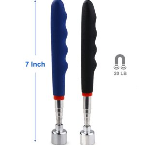 20 lbs Magnetic Telescoping Pick Up Tool for Small Metal Tools Extends from 7 to 30 inches / 185-720mm (Black+Blue)