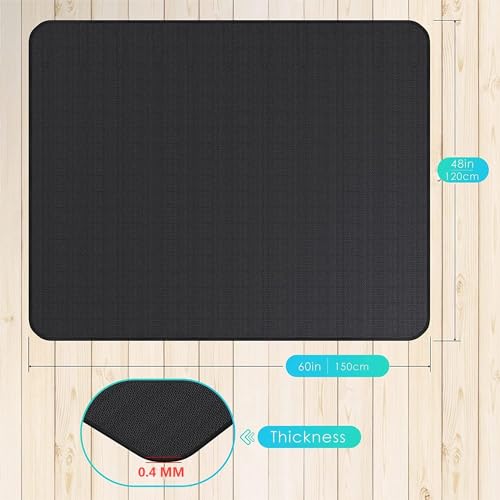 EC Technology Under Grill Mat EC TECH, 60 x 48 Inch Grill Mat Under Desk, Double-Sided Fireproof Oil-Proof Mats for Fire Pit, Charcoal, Gas Grills, Smokers, BBQ