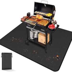 EC Technology Under Grill Mat EC TECH, 60 x 48 Inch Grill Mat Under Desk, Double-Sided Fireproof Oil-Proof Mats for Fire Pit, Charcoal, Gas Grills, Smokers, BBQ