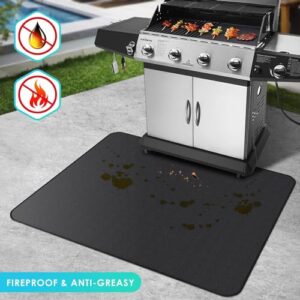 EC Technology Under Grill Mat EC TECH, 60 x 48 Inch Grill Mat Under Desk, Double-Sided Fireproof Oil-Proof Mats for Fire Pit, Charcoal, Gas Grills, Smokers, BBQ