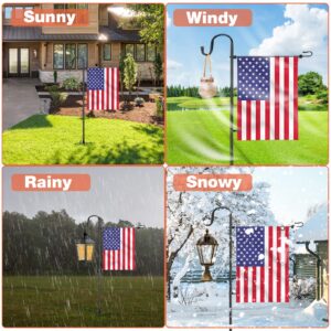 LOPANNY Garden Flag Holder Stand - Upgraded 45IN Garden Flag Pole with 2 Spring Stoppers and 1 Clip, Yard Garden Flag Holder for Small Flags(Without Solar Lights & Flag)