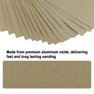 TR TOOLROCK 50 Sheets Sandpaper, 9" x 11" Sand Paper Sheets Assorted Grit of 80 120 150 220 320, Aluminum Oxide Sandpaper for Wood, Metal Sanding and Automotive Polishing