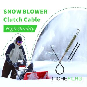 NICHEFLAG 2pack 06900438 Control Cable Replaces Ariens 06900438 Auger Cable, Ariens Part 06900438 Cable, Ariens Snow Blower Parts 06900438 for Ariens Classic 24 E Compact 20 Compact 24 Snow Blowers