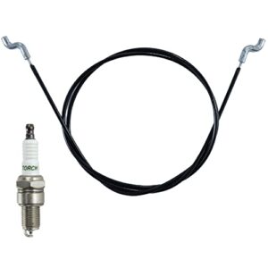 posflag 762259ma auger drive cable with f6rtc spark plug replaces murray 762259, 1501124ma for murray 7524es, 824ld, bl924r, cl61750r, hn421, ml61900r, mn421, pm40, psb210, sn421, st661bs snowthrowers