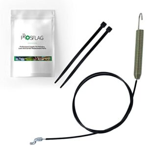 posflag 946-04701 auger clutch cable with cable tie replaces mtd 946-04701 auger cable, 746-04701, 946 04701, 746 04701 for troy-bilt squall 2100, 179e, 208 xp, 208e, 280ex, 123r snowblowers