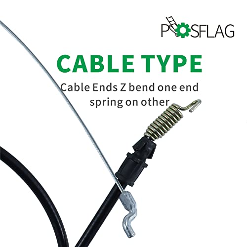 POSFLAG 746-04091 Control Cable Replaces MTD 946-04091 Clutch Cable, MTD 94604091 Clutch Cable, MTD 946 04091, 746 04091, 74604091 for Troy-Bilt Squall 521, 721, 5521 21" Snow Throwers