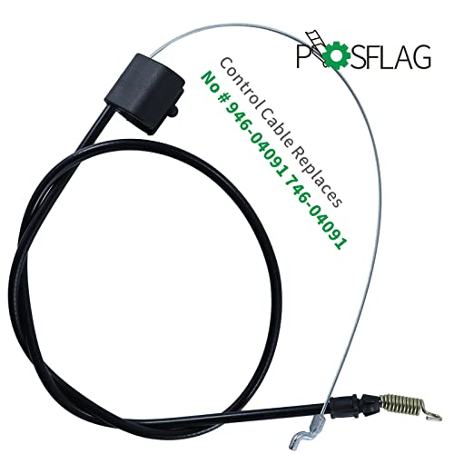 POSFLAG 746-04091 Control Cable Replaces MTD 946-04091 Clutch Cable, MTD 94604091 Clutch Cable, MTD 946 04091, 746 04091, 74604091 for Troy-Bilt Squall 521, 721, 5521 21" Snow Throwers