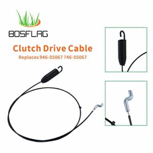 BOSFLAG 946-05067 Clutch Drive Cable with 751-0354 Primer Bulb Replaces MTD 946-05067 Cable, 946 05067, 94605067, 746-05067, 746 05067, 74605067 for MTD MP28, MP30, RM2410, RM2610, RM2860 Snowblowers