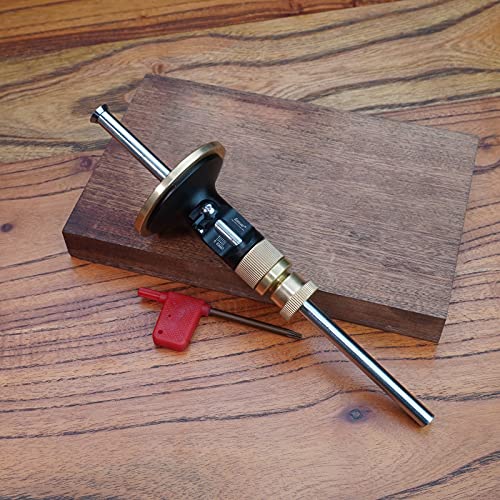 Wheel Marking Gauge, 0.2mm Micro Adjust Woodworking Wheel Marking Gauge Kit, Hardened High Speed Steel Cutting Wheels, Lightweight Wood Scribe Tool, Marking Gauges for Woodworking