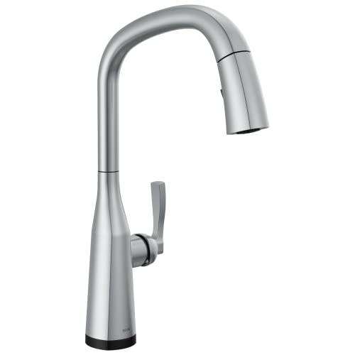 Delta Faucet Stryke Touch Kitchen Faucet Brushed Nickel, Kitchen Faucets with Pull Down Sprayer, Touch Faucet for Kitchen Sink, Touch2O Technology, Lumicoat Arctic Stainless 9176T-AR-DST