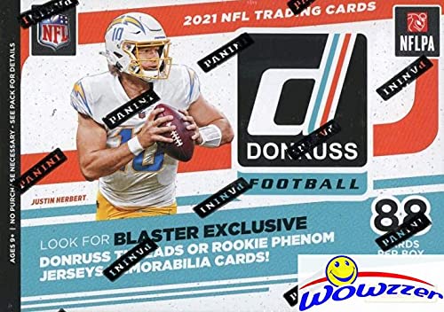 2021 Panini DONRUSS Football EXCLUSIVE HUGE Factory Sealed Retail Box with 88 Cards! Look Rookies & Autos of Mac Jones, Trevor Lawrence, Justin Fields, Zach Wilson, Trey Lance & Many More! WOWZZER!