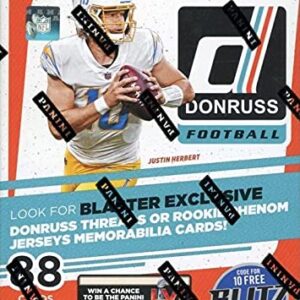 2021 Panini DONRUSS Football EXCLUSIVE HUGE Factory Sealed Retail Box with 88 Cards! Look Rookies & Autos of Mac Jones, Trevor Lawrence, Justin Fields, Zach Wilson, Trey Lance & Many More! WOWZZER!