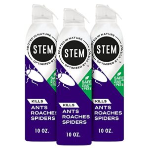 stem kills ants, roaches and spiders: plant-based active ingredient bug spray, botanical insecticide for indoor and outdoor use; 10 fl oz (pack of 3)