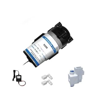 reverse osmosis 200 gpd ro booster pump + high pressure switch, 2 connect fittings - 1/4 od x 3/8 mip elbow