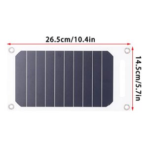 01 02 015 Solar Battery Charger, High Stability Portable Solar Panel Good Waterproof 10W 5V Lightweight with Buckles for Cars for Satellites for Airplanes