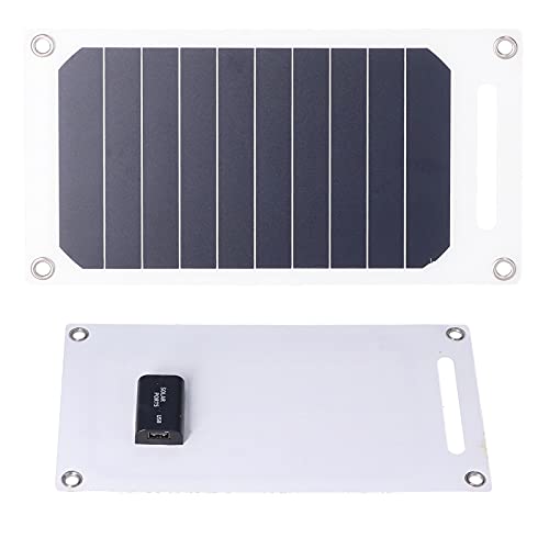 01 02 015 Solar Battery Charger, High Stability Portable Solar Panel Good Waterproof 10W 5V Lightweight with Buckles for Cars for Satellites for Airplanes