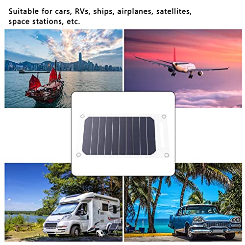 01 02 015 Solar Battery Charger, High Stability Portable Solar Panel Good Waterproof 10W 5V Lightweight with Buckles for Cars for Satellites for Airplanes