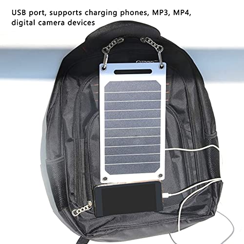 01 02 015 Solar Battery Charger, High Stability Portable Solar Panel Good Waterproof 10W 5V Lightweight with Buckles for Cars for Satellites for Airplanes