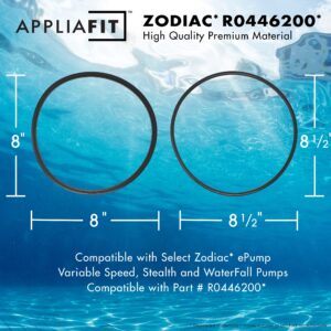 AppliaFit Lid Seal and O-Ring Compatible with Jandy R0446200 for Zodiac and Jandy JEP, SHPF, SHPM and SWF Pool Pumps 1-Pack (2 Pieces)