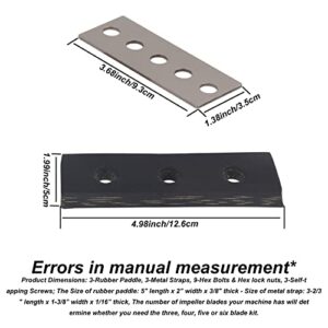 KINTLE 3/8" Universal Snow Blower Impeller Modification Kit Compatible with Modifies 2-Stage Machine Snow Blower (1 Pack)