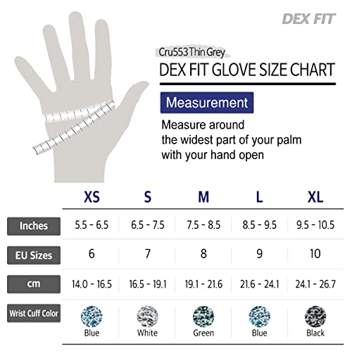 DEX FIT Level 5 Precision Cut Resistant Gloves Cru553 Thin, Firm Grip, 3D-Comfort Fit For Precision Assembly; 1 Pair