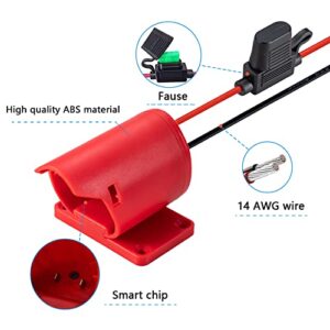 Power Wheel Adapter for Milwaukee M12 12V Battery with Fuse & Wire terminals, Power Connector 14 Gauge Robotic for Rc Car, Robotics, Rc Truck,DIY use, Work for Milwaukee M12 48-11-2420 48-11-2411