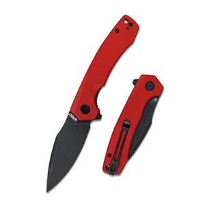 kubey calyce ku901f pocket knife durable d2 blade and ergonomic handle with deep carry pocket clip
