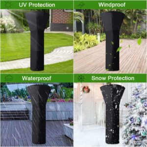 SUPOW Patio Heater Covers Waterproof with Zipper, 600D Oxford Fabric Standup Outdoor Heater Cover for Outdoor Heaters, 89" H x 33" D x 19" B (1)