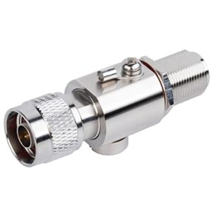 lightning arrestor n type male to female frequency 0-6 ghz 50 ohm, 90v gas discharge tube,lightning protection arrestor converter (lightning arrestor 6g n male to female)