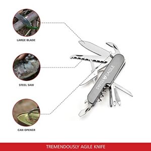 Swiss Eagle Multi-Tool Army Knife - Packs 11 Tools In Your Pocket