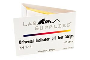 litmus test paper ph test strips, universal application (ph 1-14), 300 testing strips | for saliva, soap, urine, food, liquids, water with soil testing, and lab monitoring