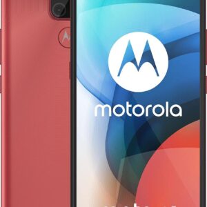 Motorola Moto E7 Dual-SIM 32GB (GSM Only | No CDMA) Factory Unlocked 4G/LTE Smartphone (Satin Coral) - International Version