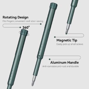 KBCSUN Small Screwdriver Set, 45 in 1 Magnetic Mini Screwdriver Set with Case, Bearing Steel Multi Screw Driver Bit Set Repair Tool Kit, Precision Pocket Screwdriver for Glasses, PC, Watch, Electronic