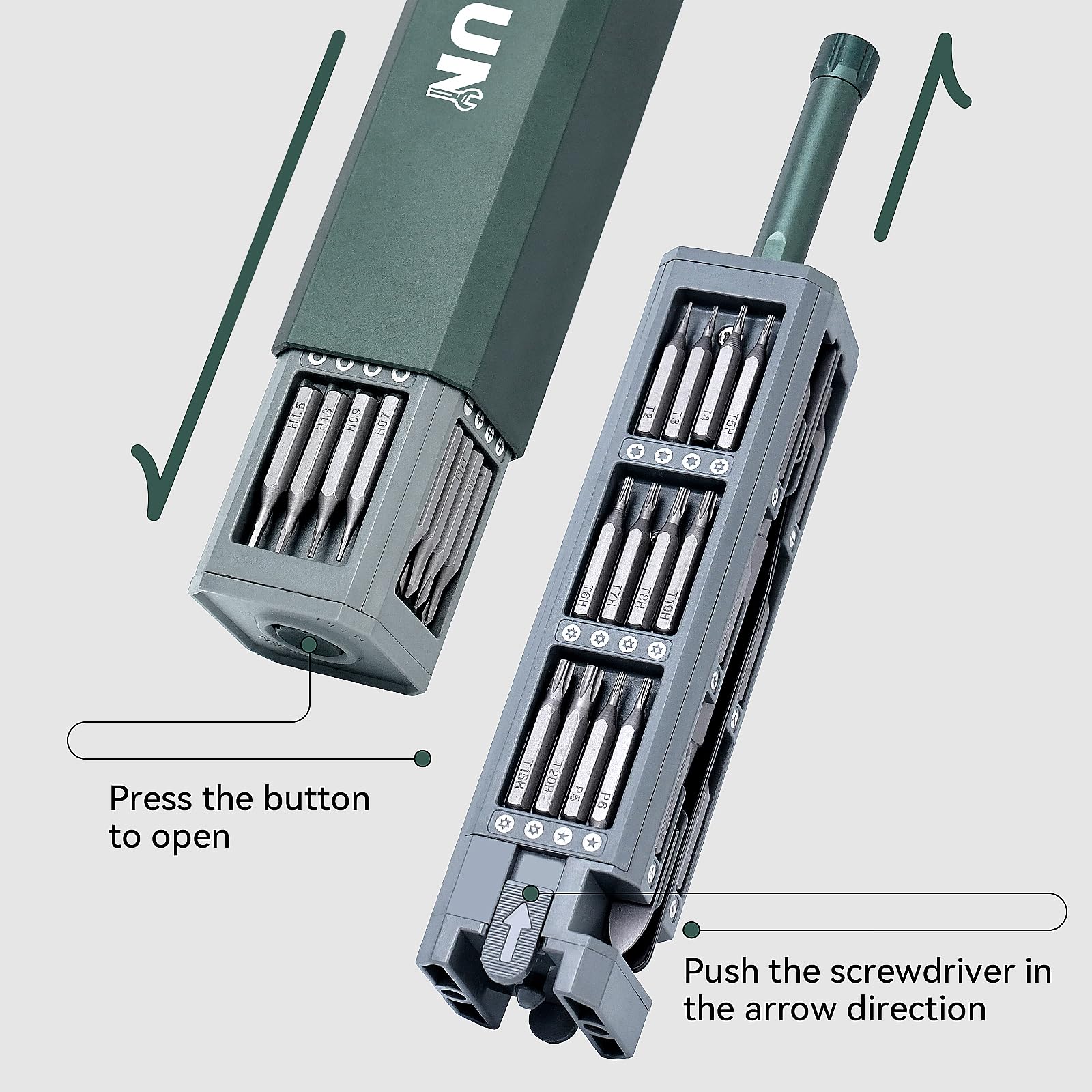 KBCSUN Small Screwdriver Set, 45 in 1 Magnetic Mini Screwdriver Set with Case, Bearing Steel Multi Screw Driver Bit Set Repair Tool Kit, Precision Pocket Screwdriver for Glasses, PC, Watch, Electronic