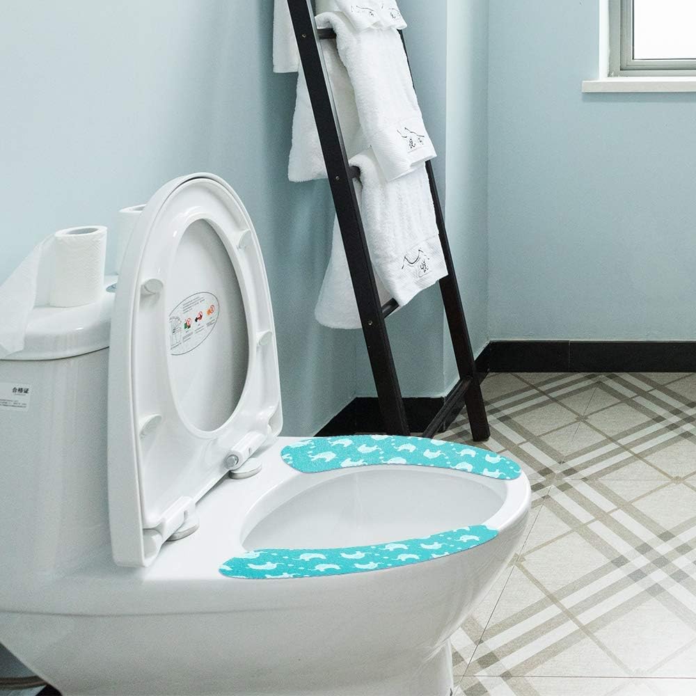 4 Pairs of Soft and Warm Toilet Seat Cover, Can Clean and Reuse Toilet Pads, Suitable for Toilet Rings of Different Shapes, Portable and Easy Installation