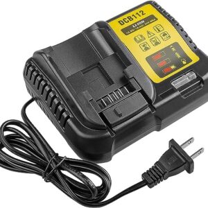 DCB112 Replacement Battery Charger for 20V Charger DCB101 DCB105 DCB115 DCB107,Compatible with 12V&20V/60V MAX Lithium-Ion Batteries DCB206 DCB204 DCB230 DCB240 DCB120 DCB126 DCB612 DCB609 DCB606