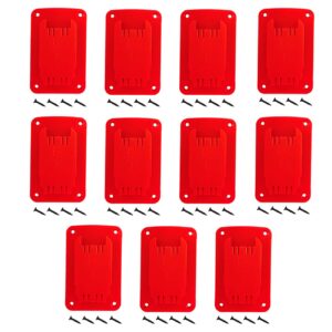 uosxvc 10packs tool holders for dewalt 20v drill mount fit for milwaukee m18 tools (red)