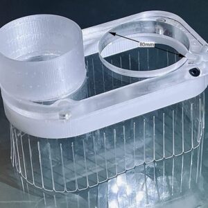Clear Dust boot/shoe for CNC milling machine - 80mm router body diameter - 2-1/4" ID - 2-1/2 OD vacuum port…