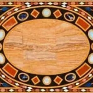 Pietra Dura Black Marble Inlay Rectangular 48" x 24" Inch Coffee Table Top, Stone Inlaid Top for Wall Decor, Breakfast Table Top, Living Room Furniture, Piece Of Conversation, Family HeirLoom