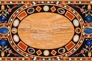 Pietra Dura Black Marble Inlay Rectangular 48" x 24" Inch Coffee Table Top, Stone Inlaid Top for Wall Decor, Breakfast Table Top, Living Room Furniture, Piece Of Conversation, Family HeirLoom