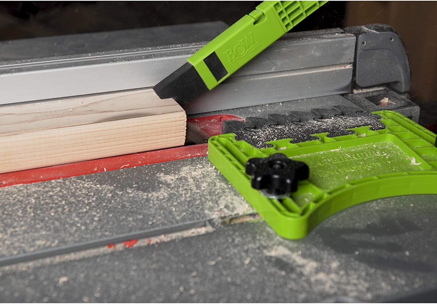 BOW Products MINI PushPRO PP2 - Push Stick for Table Saws - EVA Tipped Push Block That Reduces Vibrations and Improves Material Grip - Woodworking Tools and Safety Accessories