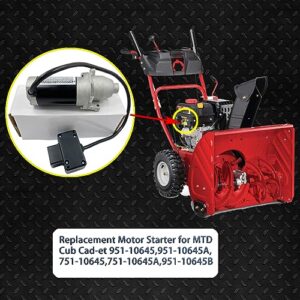Risetosun JQ170 Replacement Motor Starter Compatible with MTD Cub Ca-det Snowblower Snow Thrower 951-10645,951-10645A,951-10645B,751-10645,751-10645A