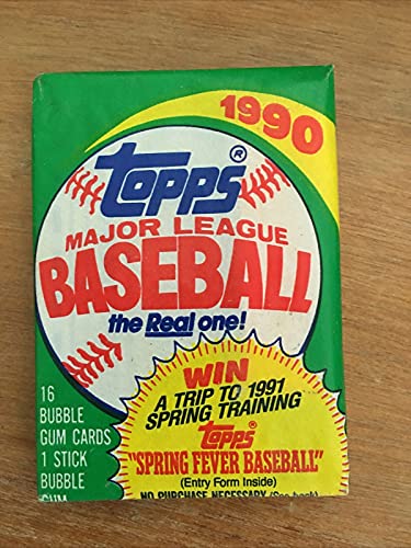 ONE 1990 Topps Baseball Unopened Wax Pack MLB - Look For Griffey Jr, Thomas RC