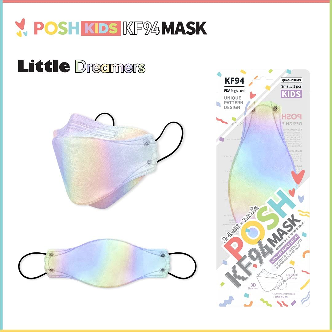 Be Healthy [Pack of 10] Posh KF94 Kids Mask - Little Dreamers (KA20) (MADE IN KOREA), Multicolor