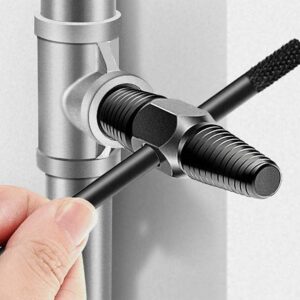 Screw Extractor- Dual-use Water Pipe Screw Removal Tool Broken Bolt Remover for 1/2 Inch 3/4 Inch Pipes Valve Faucet, Easy Out Stripped Screw and Damaged Bolt Extractor for Damaged Or Broken Screws