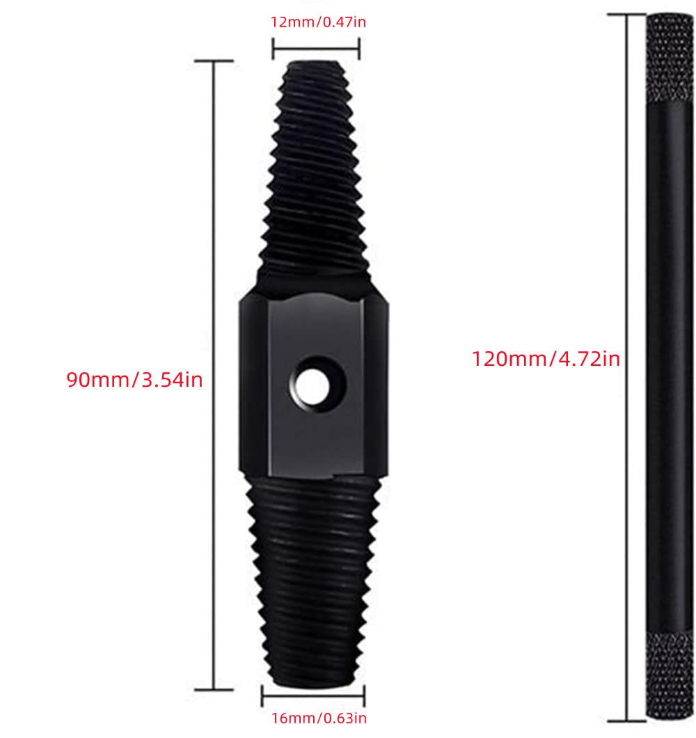 Screw Extractor- Dual-use Water Pipe Screw Removal Tool Broken Bolt Remover for 1/2 Inch 3/4 Inch Pipes Valve Faucet, Easy Out Stripped Screw and Damaged Bolt Extractor for Damaged Or Broken Screws
