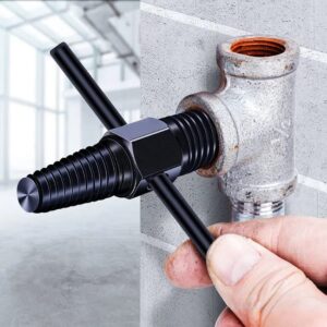 Screw Extractor- Dual-use Water Pipe Screw Removal Tool Broken Bolt Remover for 1/2 Inch 3/4 Inch Pipes Valve Faucet, Easy Out Stripped Screw and Damaged Bolt Extractor for Damaged Or Broken Screws