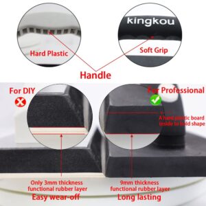 EMILYPRO Kingkou Urethane Rubber Grout Float 4In x 10-1/2In with Soft Grip Handle for Flexible Stone - 1pcs